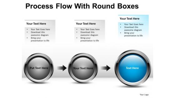 Process Flowchart Diagram For PowerPoint Ppt Slides