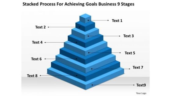 Process For Achieving Goals Business 9 Stages Plan Template PowerPoint Slides