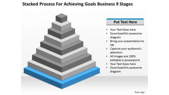 Process For Achieving Goals Business 9 Stages Ppt Examples Of Plan PowerPoint Slides