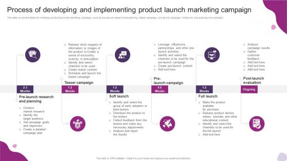 Process Of Developing And Implementing Product Launch Powerful Marketing Techniques Strategy SS V