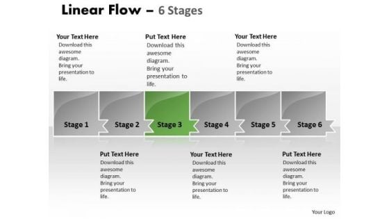 Process PowerPoint Template Steady Demonstration Of 6 Stages 4 Graphic