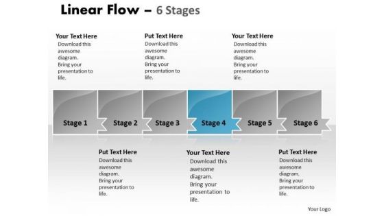 Process PowerPoint Template Steady Demonstration Of 6 Stages 5 Graphic