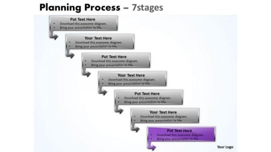 Process Ppt Background Downward Of 7 Stages Business Strategy PowerPoint 8 Graphic