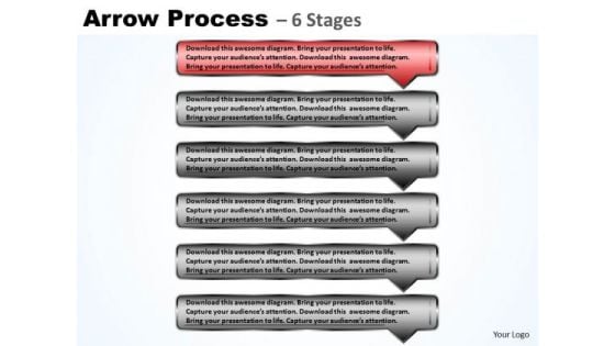 Process Ppt Continuous Using 6 Rectangular Arrows Business Plan PowerPoint 2 Graphic