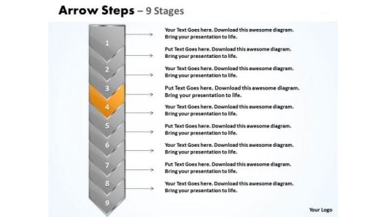 Process Ppt Green And Orange Arrow 9 Power Point Stage Business Plan PowerPoint 5 Graphic