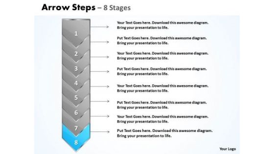 Process Ppt Template Eight State PowerPoint Project Diagram Demonstrated Arrow 9 Design