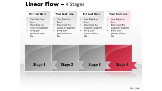 Process Ppt Template Horizontal Model Of 4 Concepts Time Management PowerPoint 5 Graphic