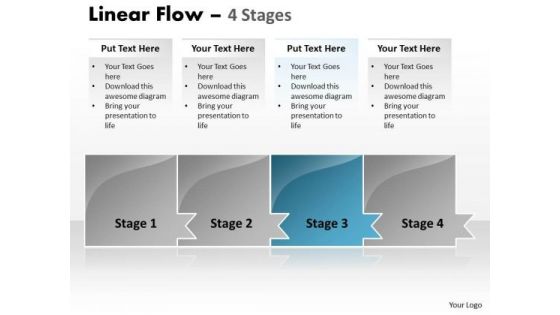 Process Ppt Template Horizontal Model Of 4 Concepts Time Management PowerPoint Graphic