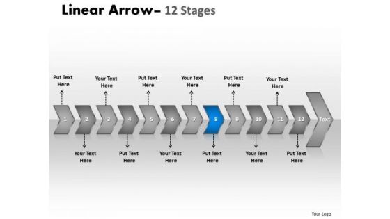 Process Ppt Theme Connected Representation Of 12 Circular Arrows PowerPoint 2007 9 Design