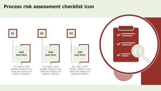 Process Risk Assessment Checklist Icon Slides Pdf
