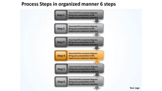 Process Steps In Organized Manner 6 Business Plan Review PowerPoint Templates