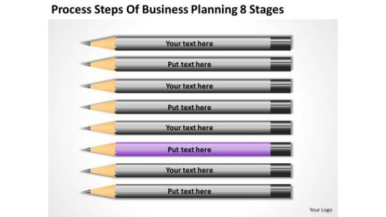 Process Steps Of Business Planning 8 Stages For PowerPoint Slides