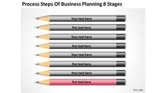 Process Steps Of Business Planning 8 Stages Ppt Outlines PowerPoint Templates