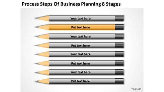 Process Steps Of Business Planning 8 Stages Ppt PowerPoint Slides