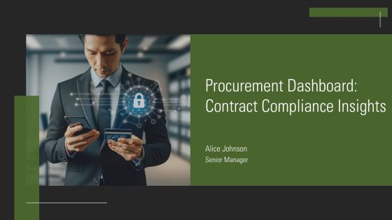 Procurement Dashboard Contract Compliance Insights PPT Presentation AT