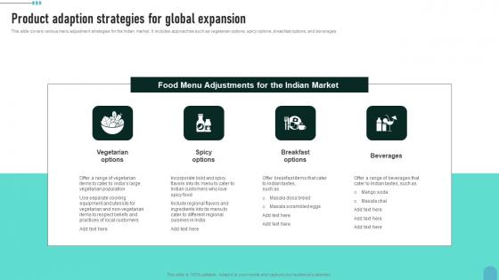 Product Adaption Strategies For Global Expansion Enhancing Global Presence Structure Pdf