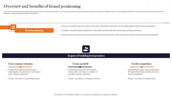 Product Advertising And Positioning Overview And Benefits Of Brand Positioning Background Pdf