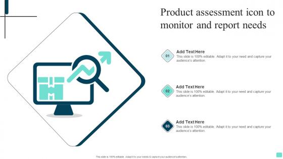 Product Assessment Icon To Monitor And Report Needs Download Pdf