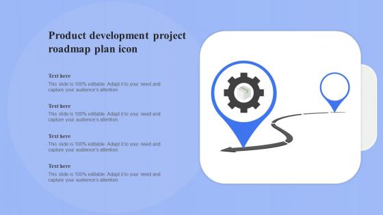 Product Development Project Roadmap Plan Icon Ppt Styles Model pdf