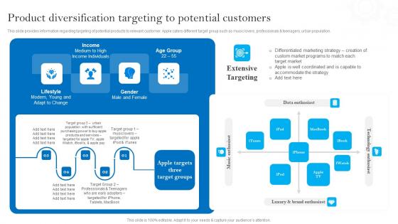 Product Diversification Targeting To Potential Apples Brand Promotional Measures Structure Pdf