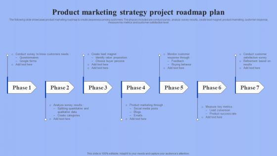 Product Marketing Strategy Project Roadmap Plan Ppt Infographics Example Introduction pdf Product Marketing Strategy Project Roadmap Plan Ppt Infographics Example Introduction pdf