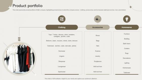 Product Portfolio Clothing Retailer Company Profile CP SS V Product Portfolio Clothing Retailer Company Profile CP SS V