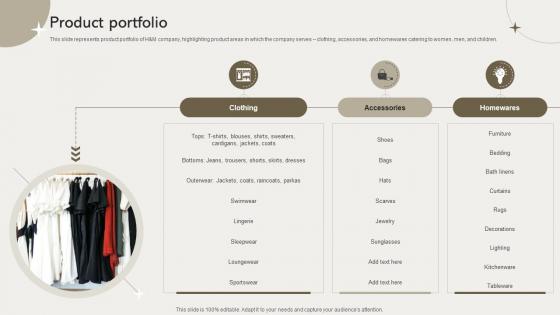 Product Portfolio Clothing Retailer Company Profile CP SS V