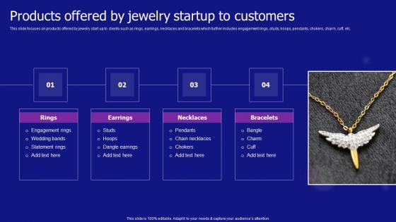 Products Offered By Jewelry Startup To Customers Jewelry Products Business Formats Pdf