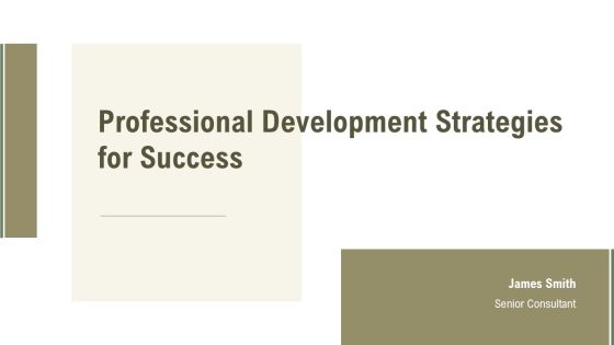Professional Development Strategies For Success PPT Example AT