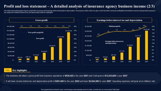 Profit And Loss Statement A Detailed Analysis Insurance Broker Business Plan Portrait Pdf
