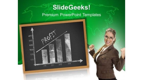 Profit Chart On Blackboard Success PowerPoint Templates And PowerPoint Themes 0412