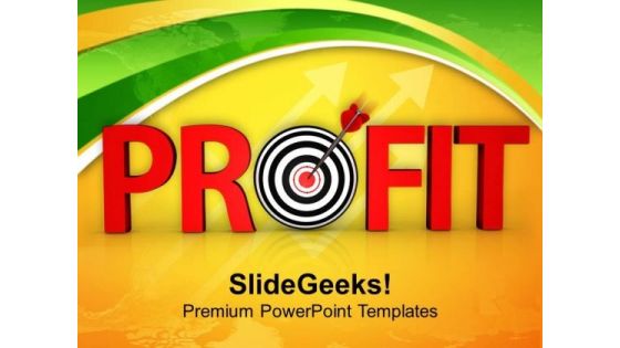 Profit Goal Achieved Business PowerPoint Templates Ppt Backgrounds For Slides 0413