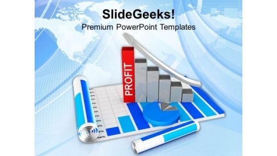 Profit In Business Using Progress Bars PowerPoint Templates Ppt Backgrounds For Slides 0413