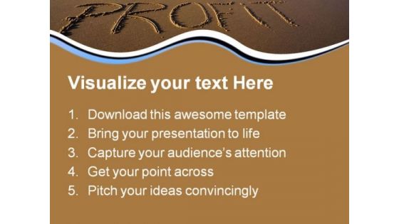 Profit Over Beach PowerPoint Themes And PowerPoint Slides 0811