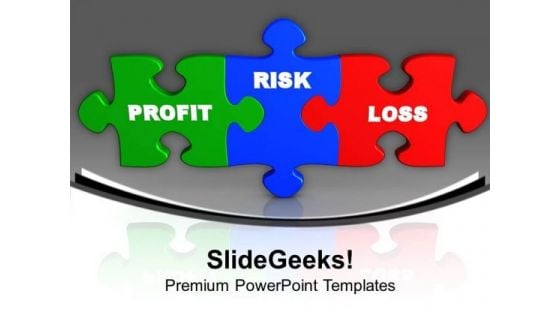 Profit Risk Loss Puzzles Business PowerPoint Templates Ppt Background For Slides 1112