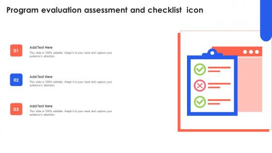 Program Evaluation Assessment And Checklist Icon Diagrams Pdf