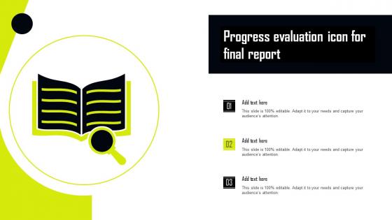 Progress Evaluation Icon For Final Report Diagrams Pdf