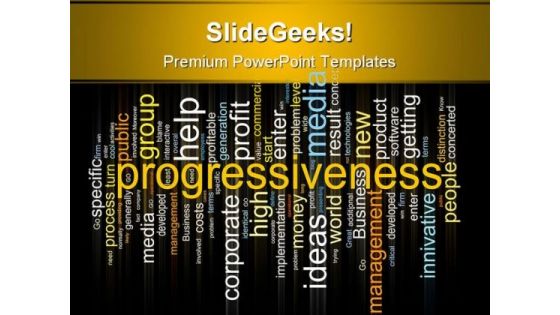 Progressiveness Business PowerPoint Templates And PowerPoint Backgrounds 0811