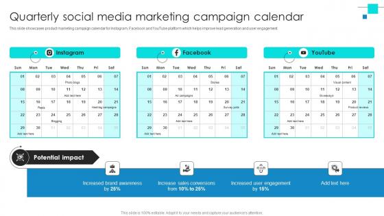 Project Benchmarking Process Quarterly Social Media Marketing Campaign Calendar CRP DK SS V Project Benchmarking Process Quarterly Social Media Marketing Campaign Calendar CRP DK SS V