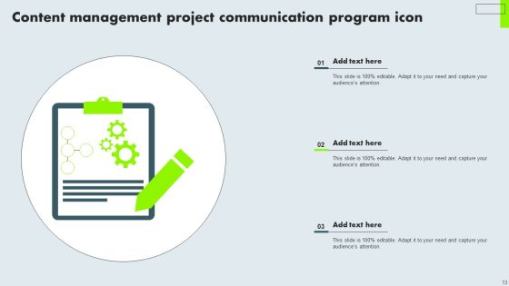 Project Communication Program Ppt Powerpoint Presentation Complete Deck With Slides Slide13