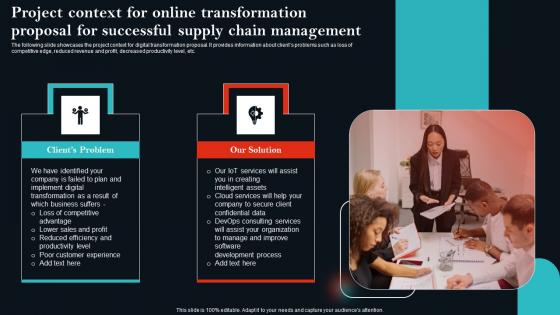 Project Context For Online Transformation Proposal For Successful Supply Chain Management Themes Pdf