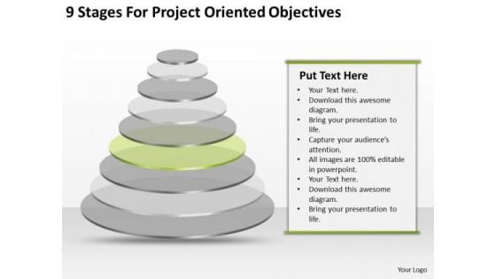 Project Oriented Objectives Developing A Business Plan Template PowerPoint Templates