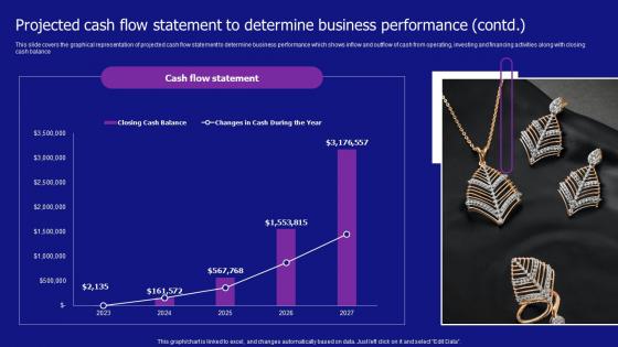 Projected Cash Flow Statement To Determine Business Jewelry Products Business Demonstration Pdf