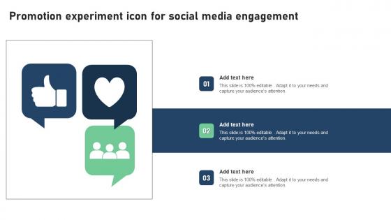 Promotion Experiment Icon For Social Media Engagement Mockup Pdf