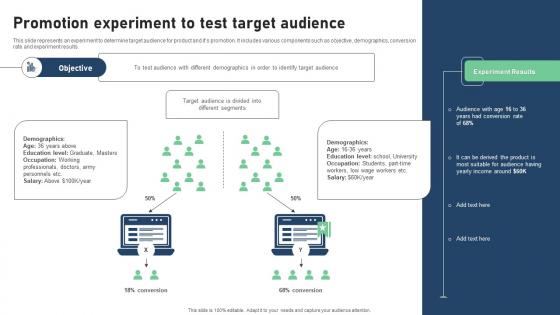 Promotion Experiment To Test Target Audience Designs Pdf