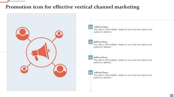 Promotion Icon For Effective Vertical Channel Marketing Ppt Inspiration Images Pdf