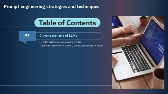 Prompt Engineering Strategies And Techniques Table Of Contents Professional PDF