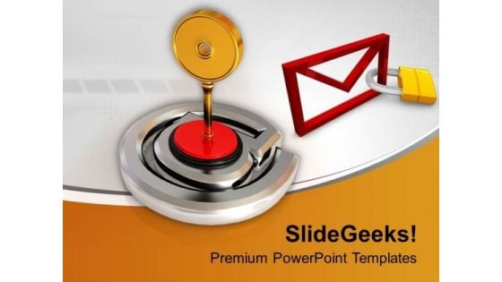 Protected Email Internet Symbol PowerPoint Templates Ppt Backgrounds For Slides 0313