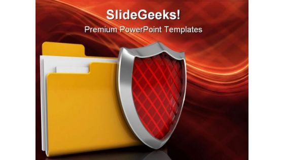 Protected Folder Security PowerPoint Templates And PowerPoint Backgrounds 0211