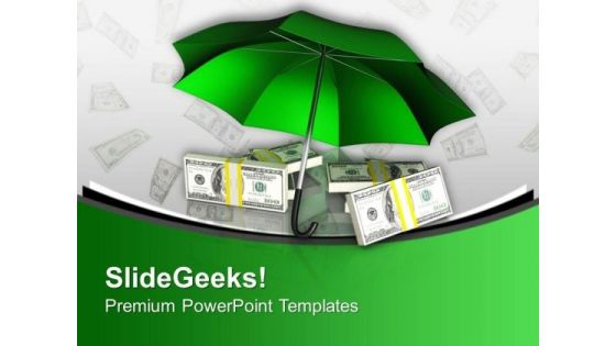 Protecting Money Finance Theme PowerPoint Templates Ppt Backgrounds For Slides 0513